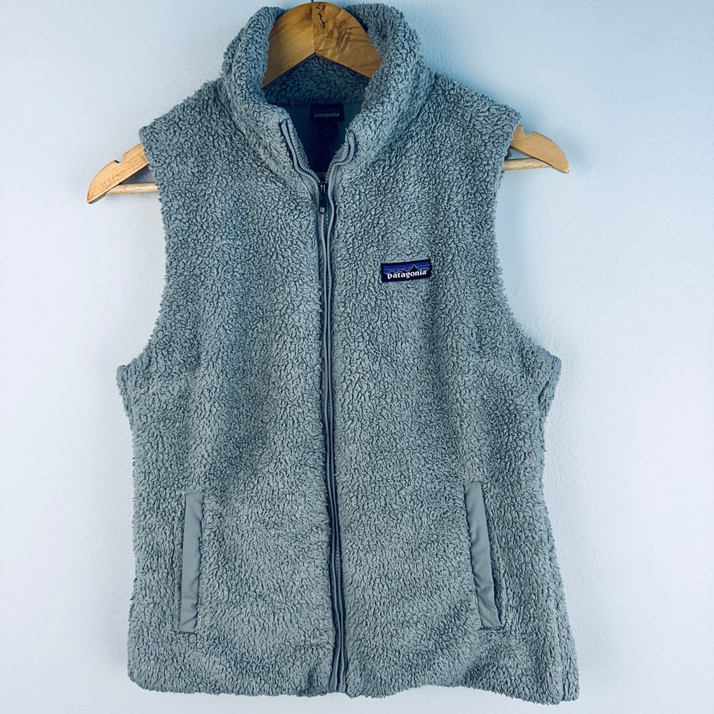 Patagonia Los Gatos Gray Fleece Vest 25216 Medium